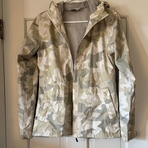 Champion Neutral Camo Hooded Jacket in Beige and Light Gray